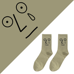 Load image into Gallery viewer, Unisex Simple Colored Socks With Funny Faces 35-42
