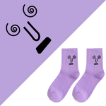 Load image into Gallery viewer, Unisex Simple Colored Socks With Funny Faces 35-42
